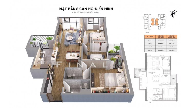 Đừng vội mua khi chưa xem căn 3PN 106m2 BRG Lê Văn Lương, vay 65% miễn lãi